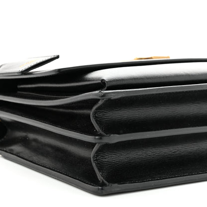 Saint Laurent Smooth Calfskin Medium Monogram Sunset Satchel Black 9 of 11