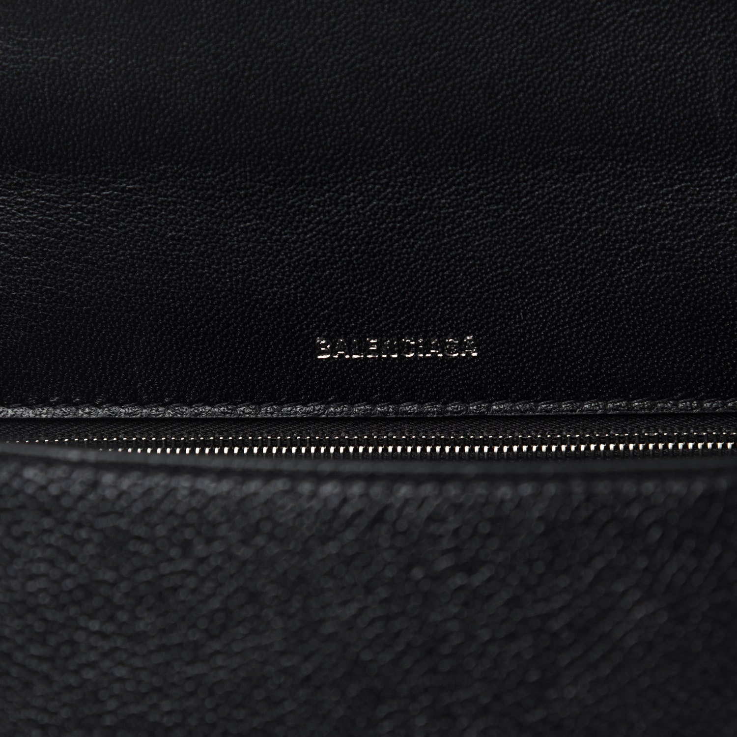 Balenciaga Grained Calfskin Medium Hourglass Top Handle Bag Black 8 of 9