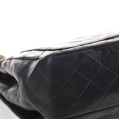 Chanel Lambskin Quilted Medium Double Flap Black 26 of 27