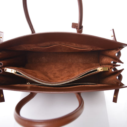 Saint Laurent Calfskin Large Sac De Jour Carryall Cognac 5 of 11