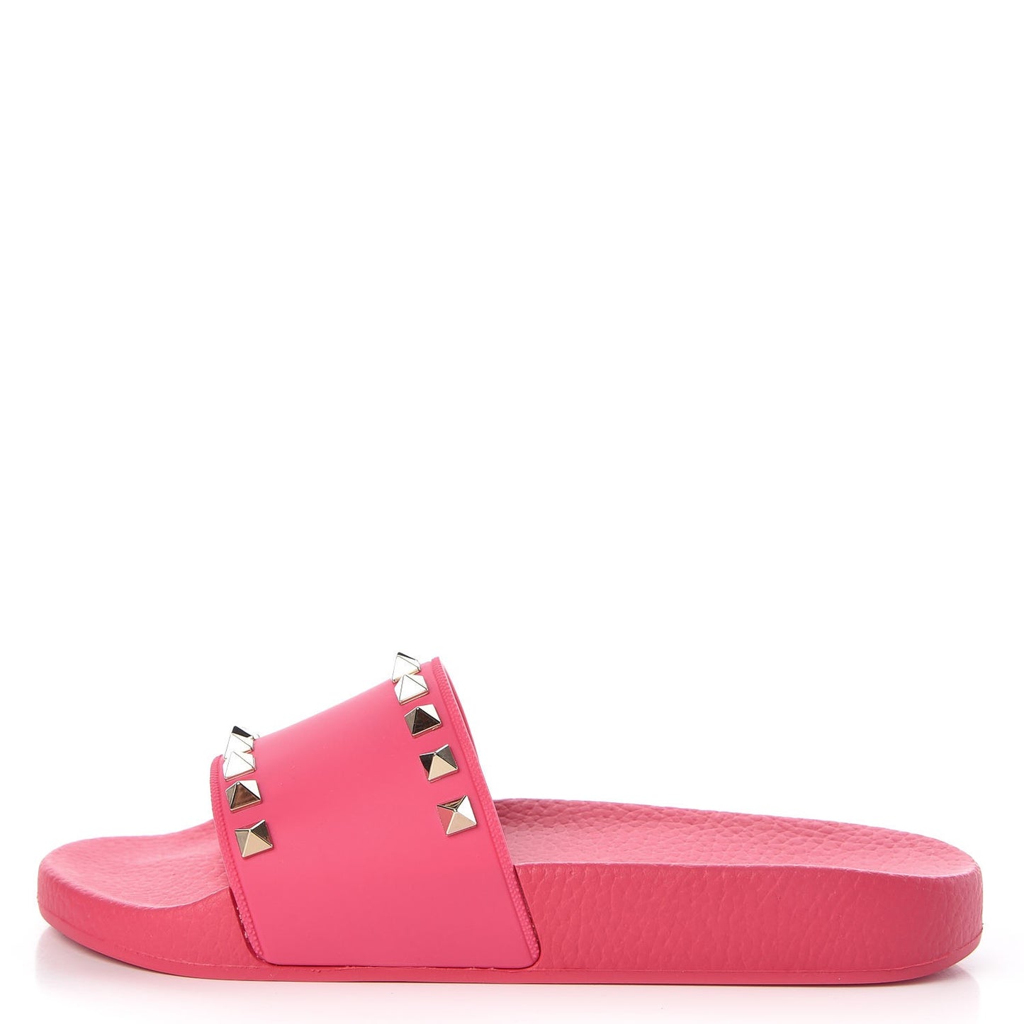 Rubber Rockstud Slide Sandals 36 Shadow Pink