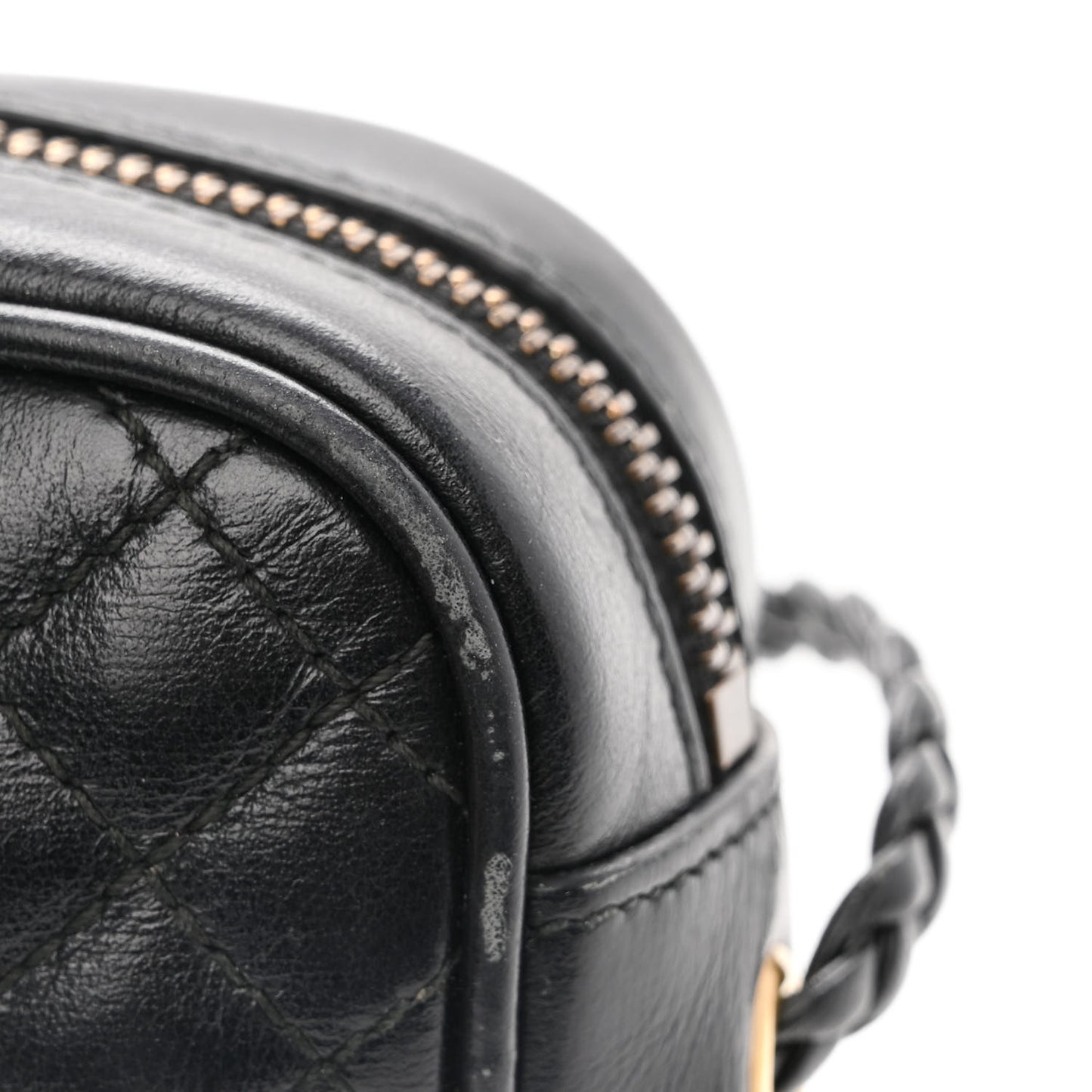 Calfskin Trapuntata Web Mini GG Shoulder Bag Black