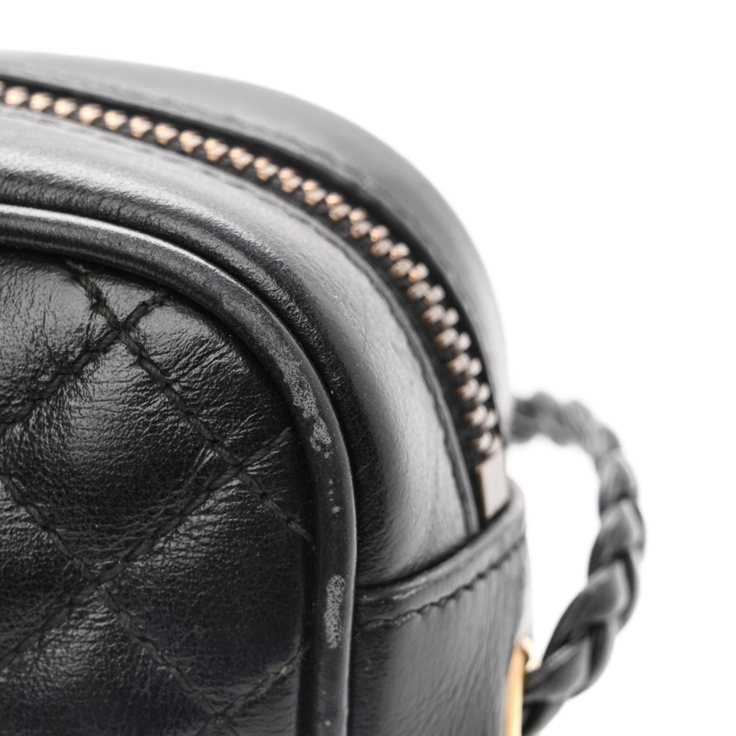 Gucci Calfskin Trapuntata Web Mini GG Shoulder Bag Black 15 of 16