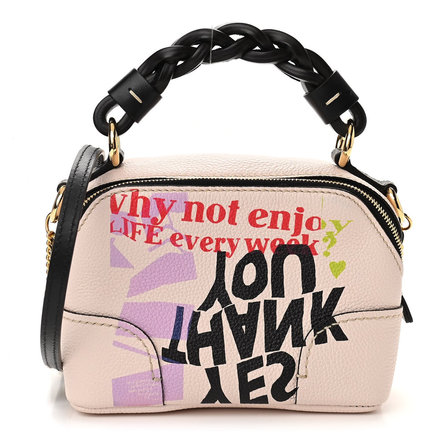 Corita Kent Print Grained Calfskin Mini Daria Bag