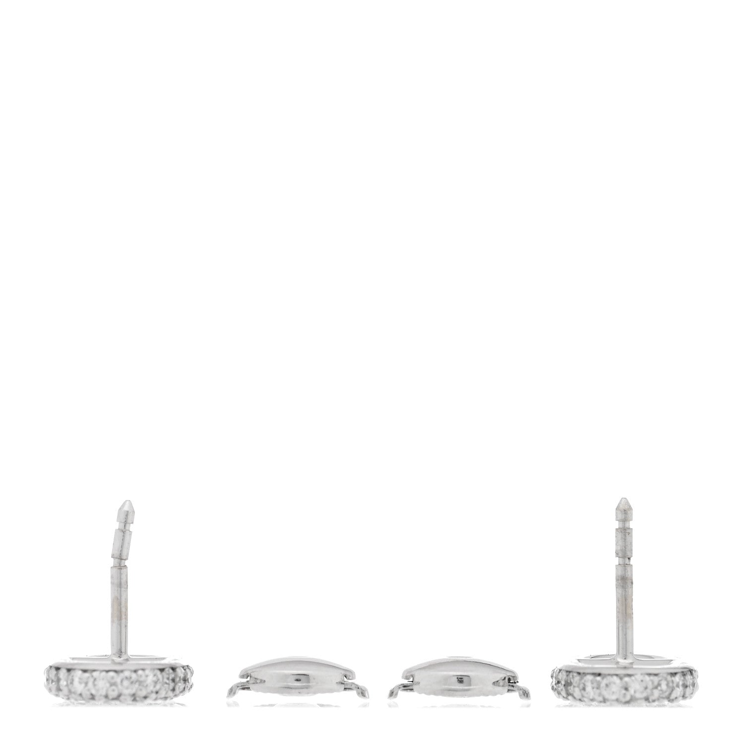 Hermes 18K White Gold Diamond New Farandole Earrings 3 of 4