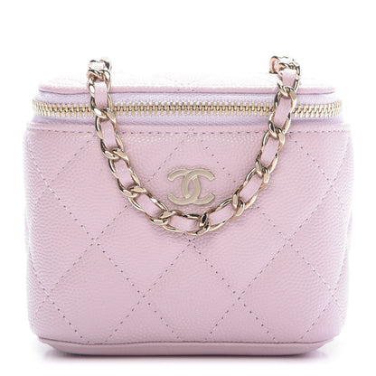 Chanel Caviar Quilted Mini Vanity Case With Chain Light Pink 1 of 10