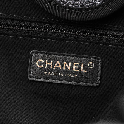 Chanel Woven Straw Raffia Medium Deauville Tote Grey 5 of 9