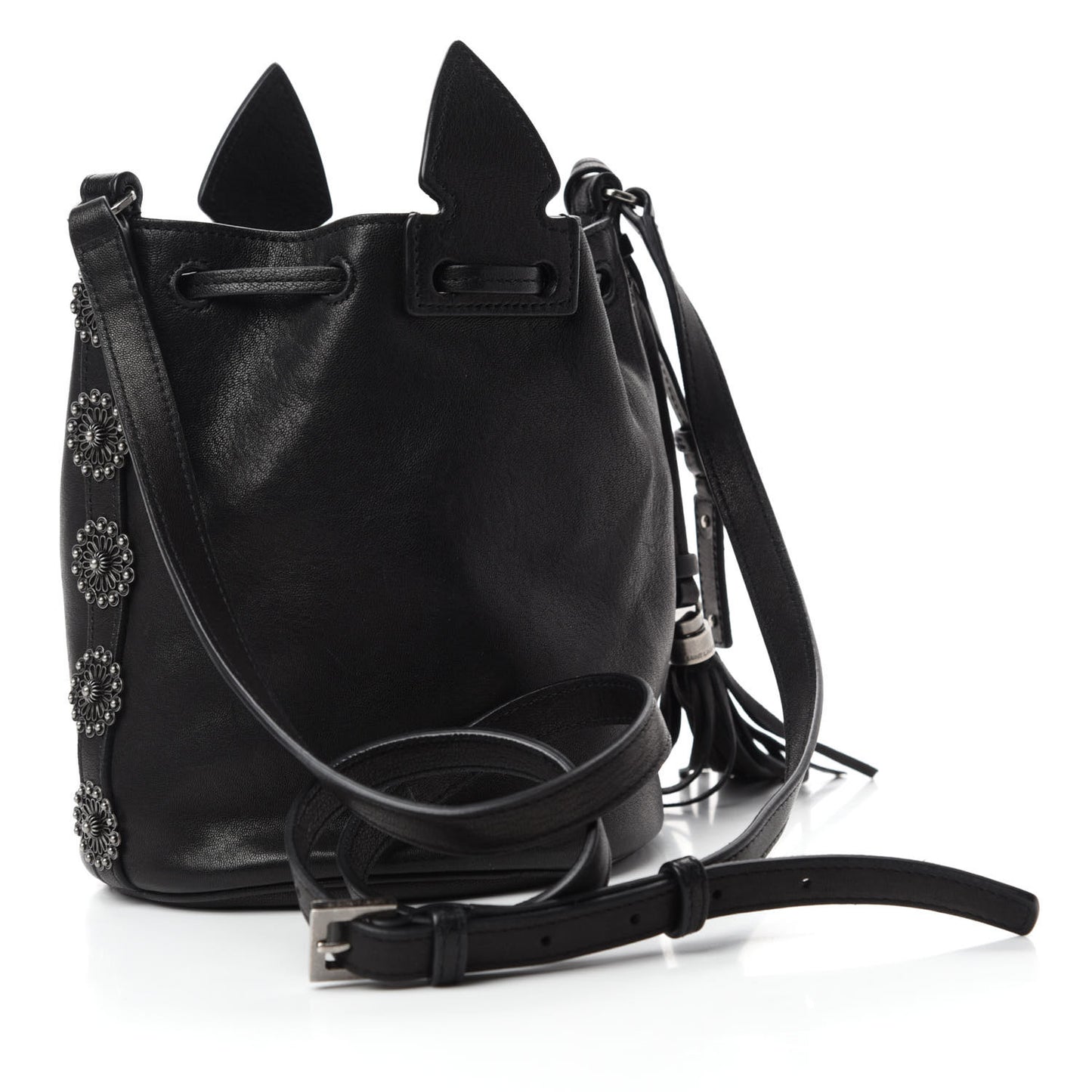Calfskin Small Anja Bucket Black