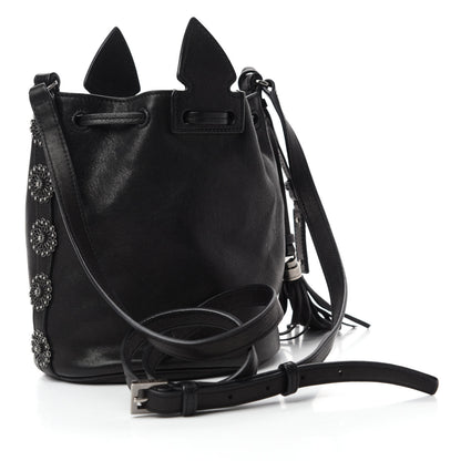 Saint Laurent Calfskin Small Anja Bucket Black 3 of 10