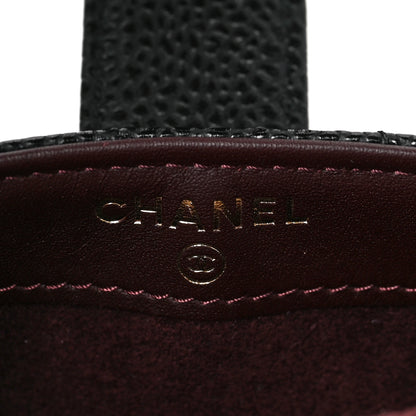 Chanel Caviar Quilted Mini Phone Holder Clutch Black 5 of 7
