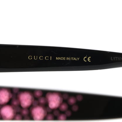 Gucci Acetate Hearts Cat Eye Sunglasses GG0116S Black Pink 5 of 8