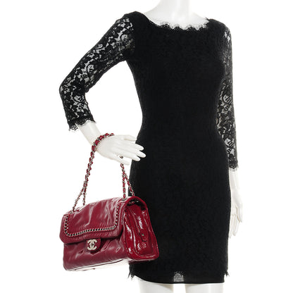 Chanel Patent Luxe Ligne Large Flap Red 2 of 8