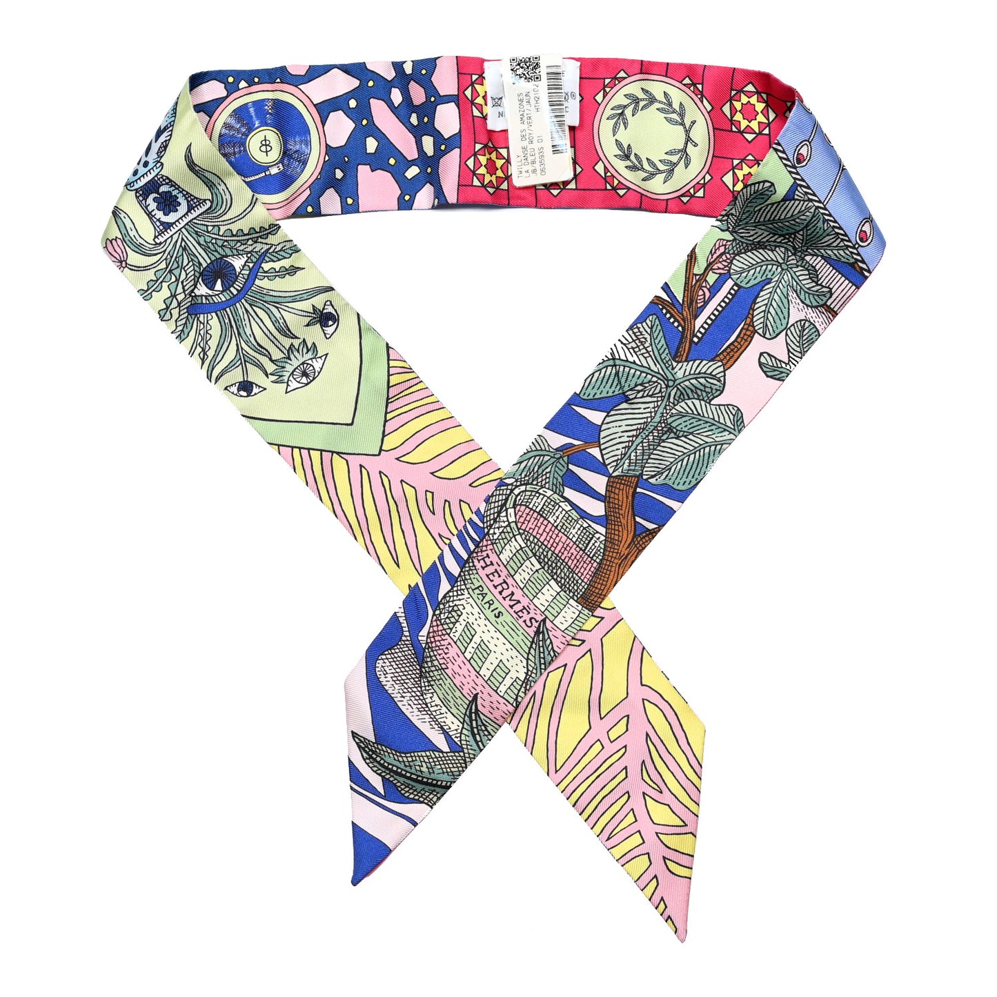 Silk La Danse Des Amazones Twilly Bleu Roy Vert Jaune