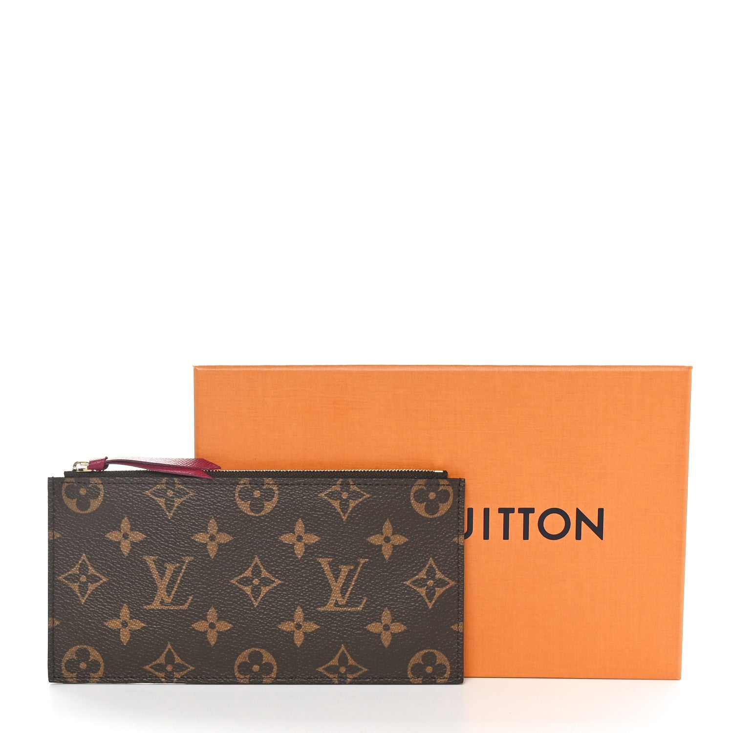 Louis Vuitton Monogram Felicie Chain Wallet Zippered Insert Fuchsia 8 of 8