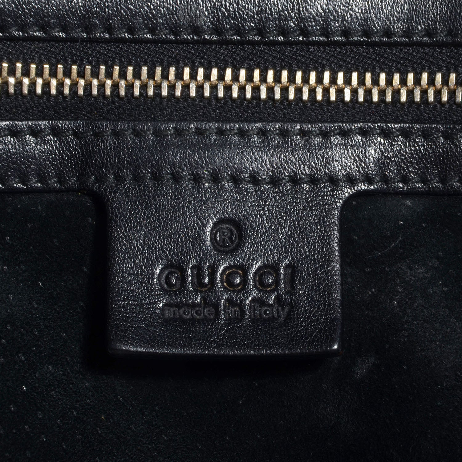 Gucci Ostrich Medium Pelham Shoulder Bag Black 6 of 7