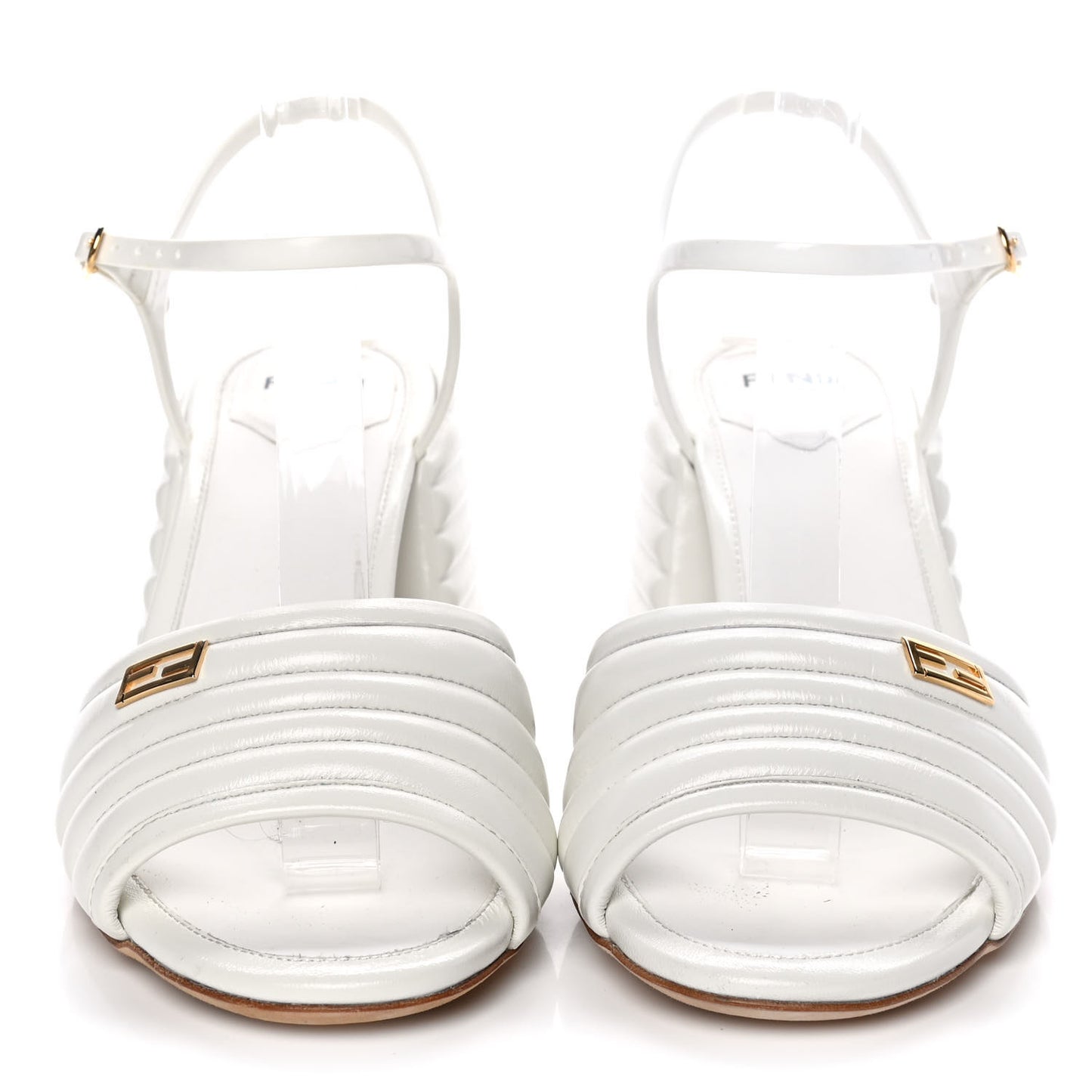 Calfskin Promenade Slingback Sandals 36.5 White