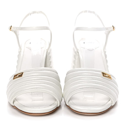 Fendi Calfskin Promenade Slingback Sandals 36.5 White 2 of 15