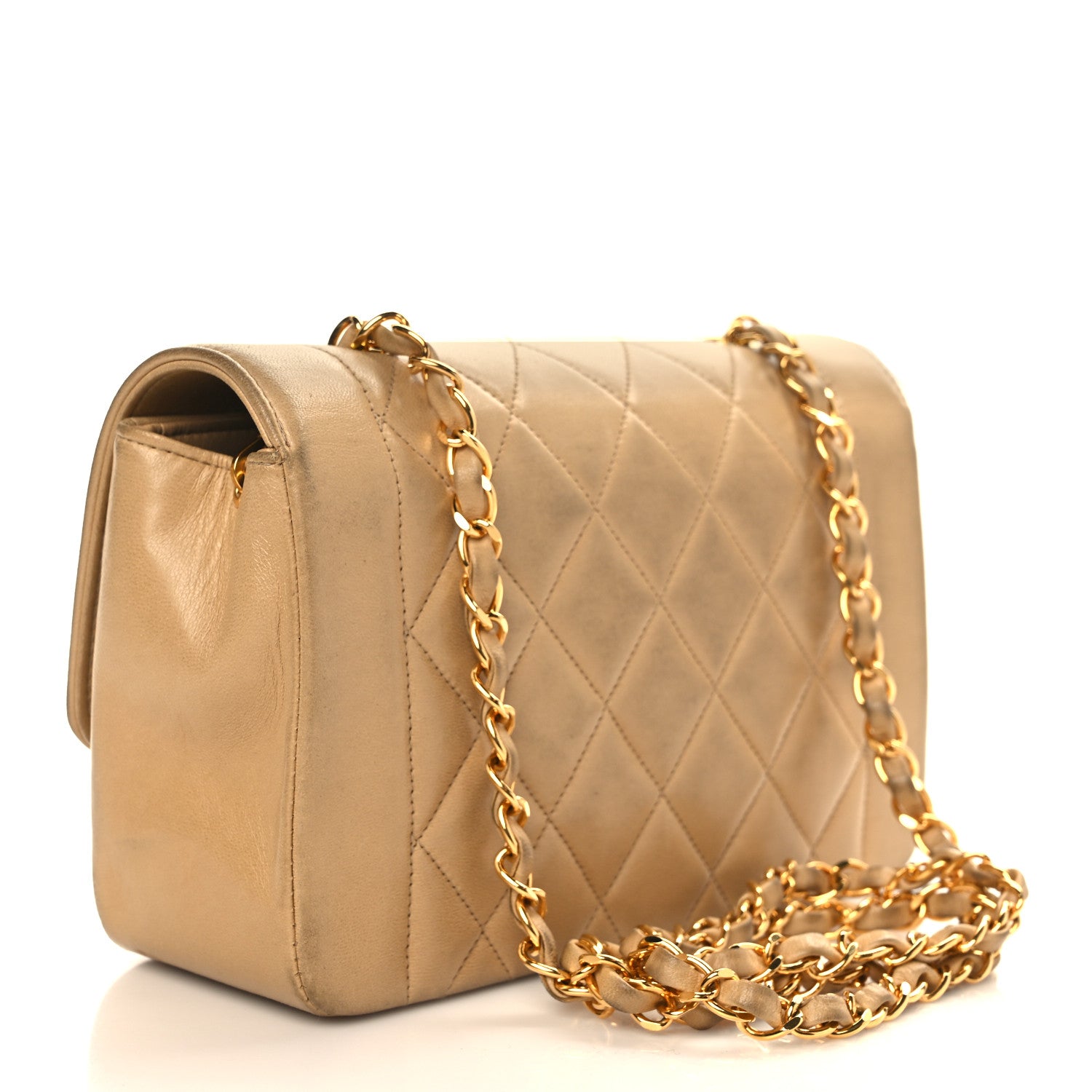 Chanel Lambskin Quilted Small Single Flap Beige 3 of 14