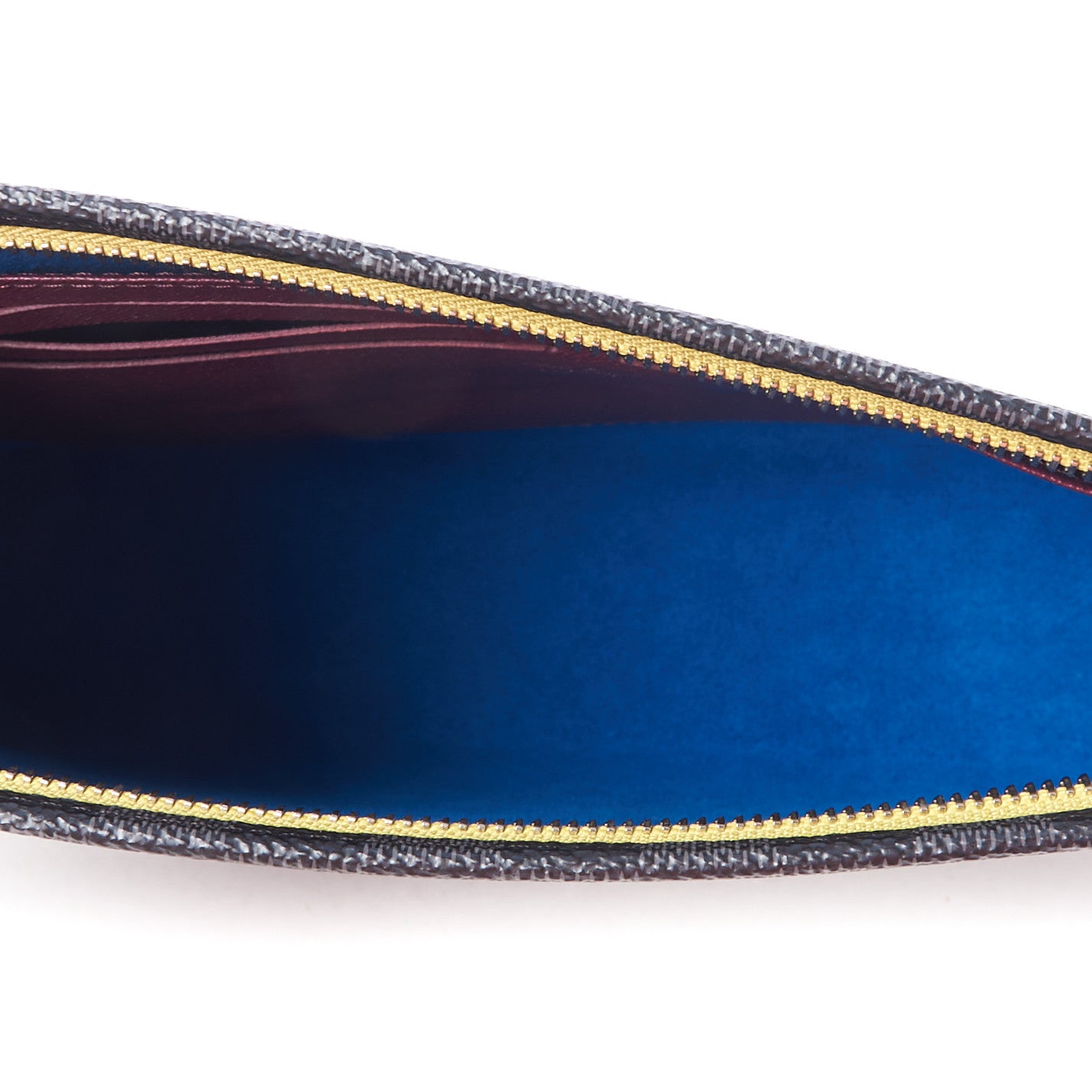 Epi Damier Graphite Pochette Voyage MM Navy Blue Grey