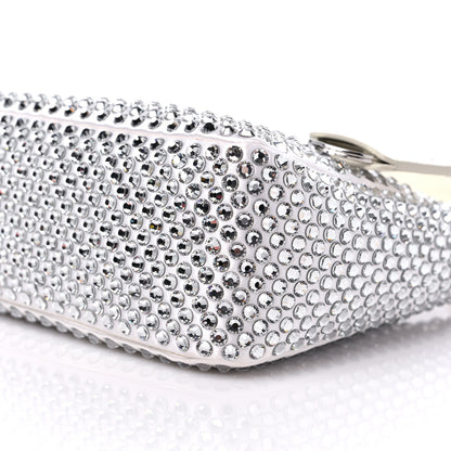 Prada Satin Crystal Mini Re-Edition 2000 Bag White 8 of 8