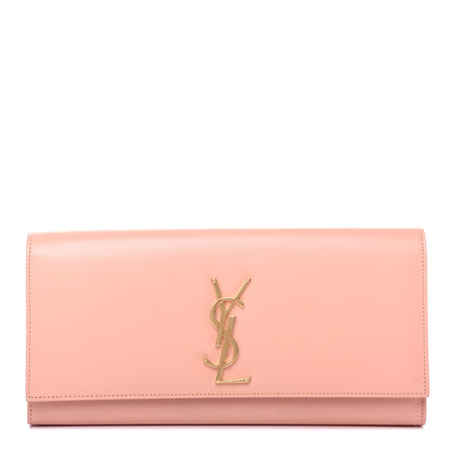 Saint Laurent Calfskin Classic Monogram Cassandre Clutch Blush 1 of 12