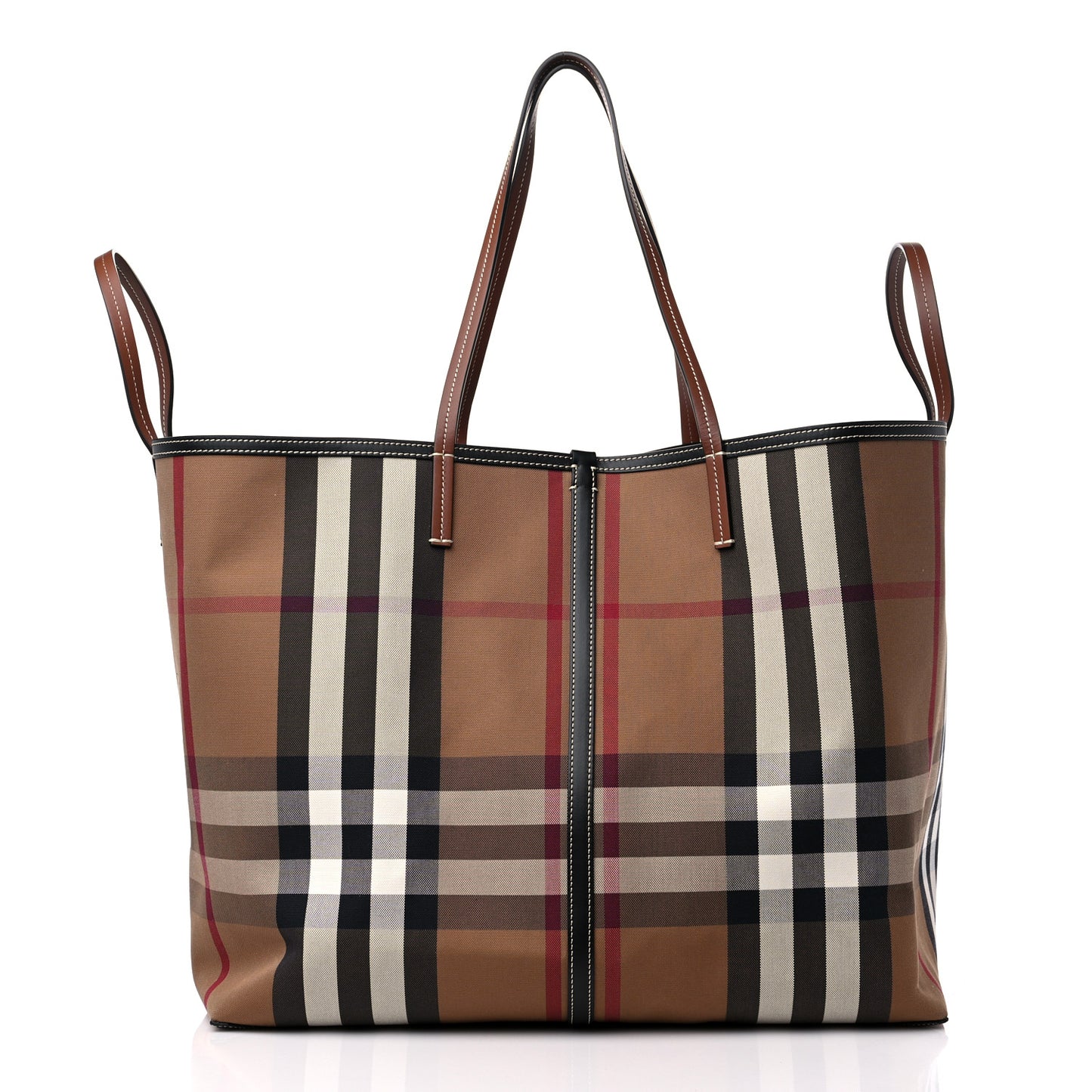 Vintage Check XL Beach Tote Dark Birch
