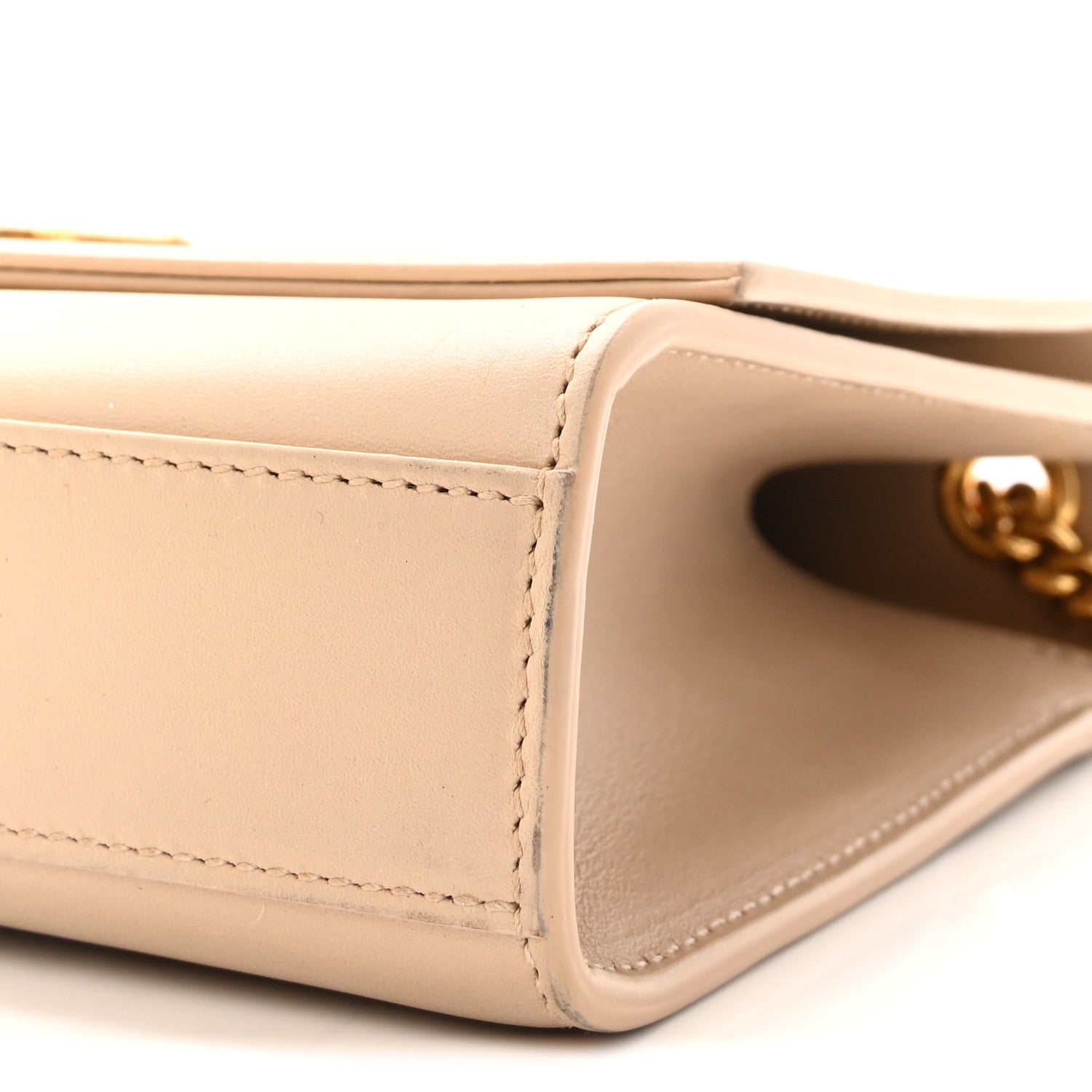 Saint Laurent Smooth Calfskin Medium Classic Monogram Kate Tassel Satchel Nude Powder 9 of 9