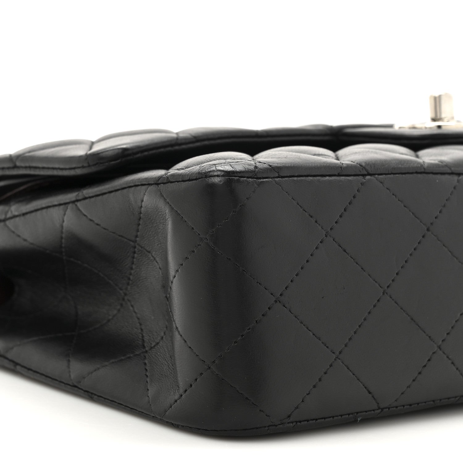 Chanel Lambskin Quilted Medium Double Flap Black 10 of 18