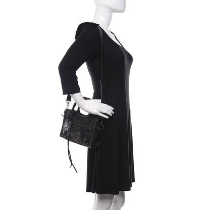 Balenciaga Agneau Arena Classic Black Hardware Mini City Black 2 of 11