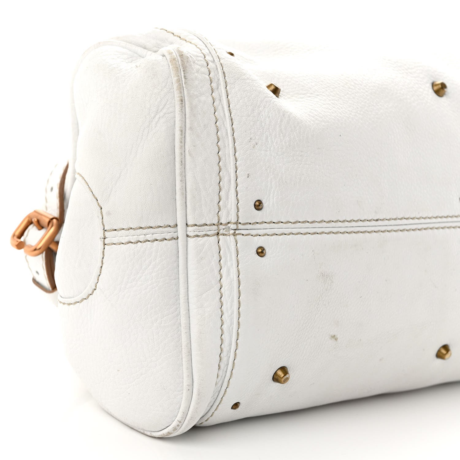 Chloe Calfskin Medium Paddington Satchel White 8 of 11