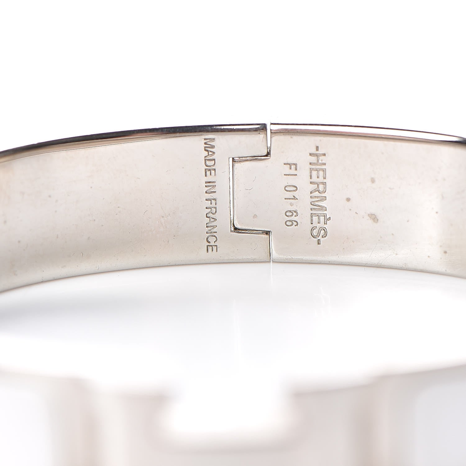 Hermes Enamel Narrow Clic Clac H Bracelet PM White 4 of 5
