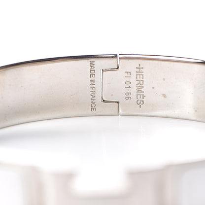 Hermes Enamel Narrow Clic Clac H Bracelet PM White 4 of 5