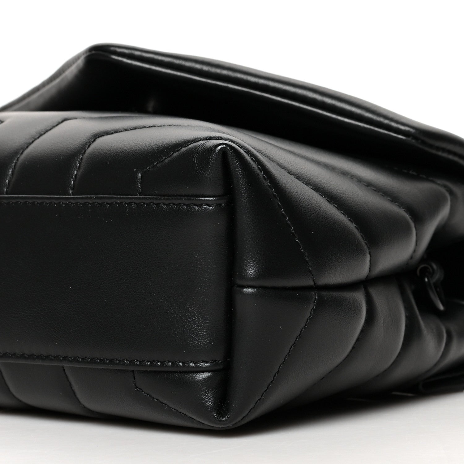 Saint Laurent Calfskin Y Quilted Monogram Toy Loulou Crossbody Bag Black 11 of 12