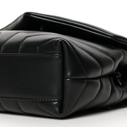 Saint Laurent Calfskin Y Quilted Monogram Toy Loulou Crossbody Bag Black 11 of 12