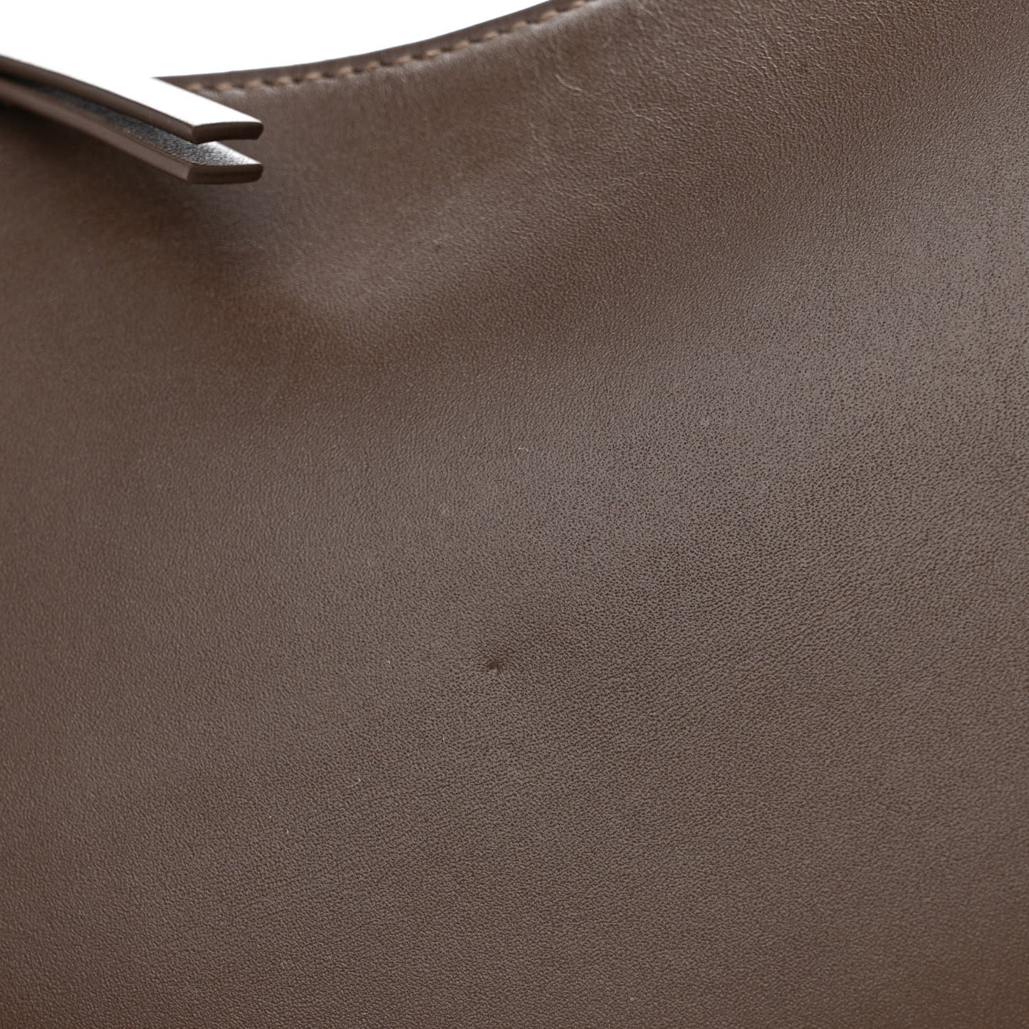 Smooth Calfskin Half Moon Shoulder Bag Brown