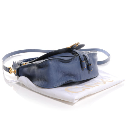 Chloe Grained Calfskin Mini Marcie Satchel Street Blue 4 of 8