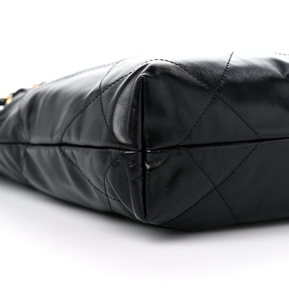 Chanel Shiny Calfskin Quilted Small Chanel 22 Black 9 of 11