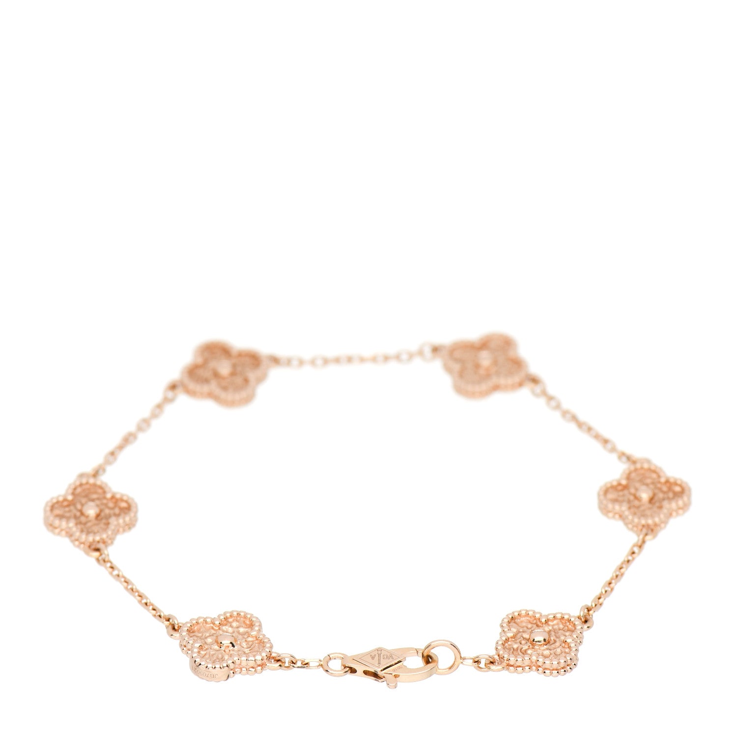 Van Cleef & Arpels 18K Rose Gold 6 Motifs Sweet Alhambra Bracelet 3 of 5
