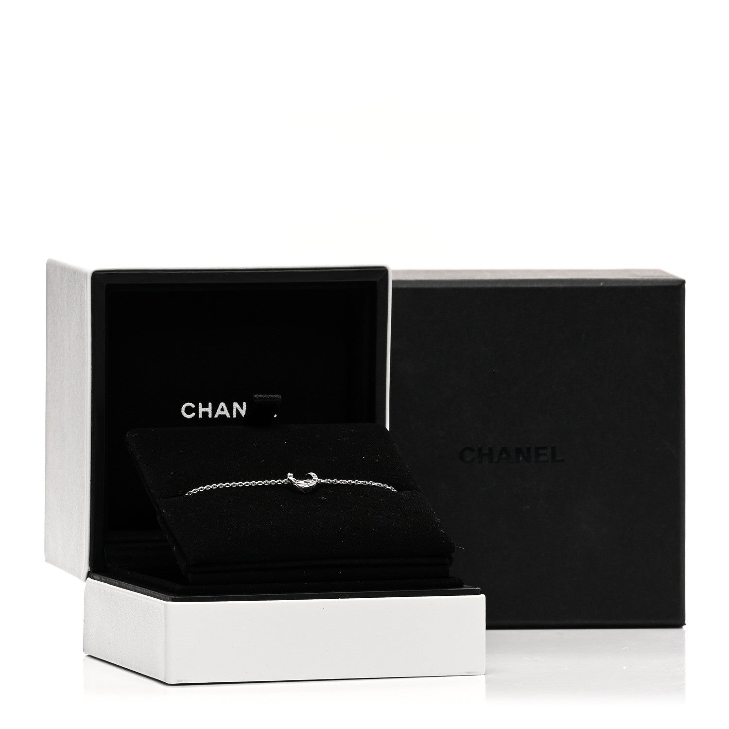 Chanel 18K White Gold Coco Crush Station Bracelet 4 of 4