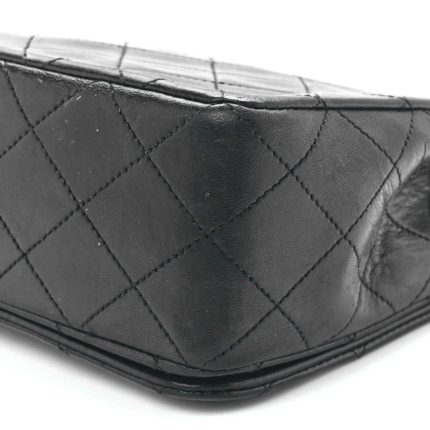 Lambskin Quilted Small Single Flap Bag Black