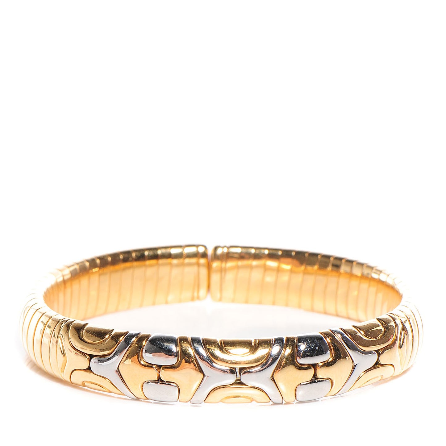 18K Yellow Gold Stainless Steel 10mm Parentesi Bracelet