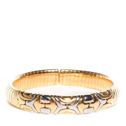 Bulgari 18K Yellow Gold Stainless Steel 10mm Parentesi Bracelet 1 of 5