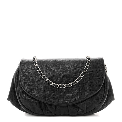 Chanel Caviar Half Moon Wallet On Chain WOC Black 1 of 11