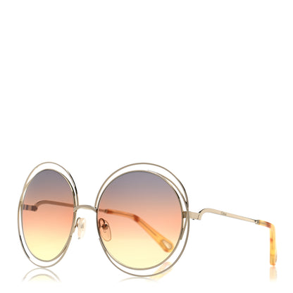Chloe Oversized Round Carlina Oversized Round Sunglasses CE114SD Gold 1 of 7