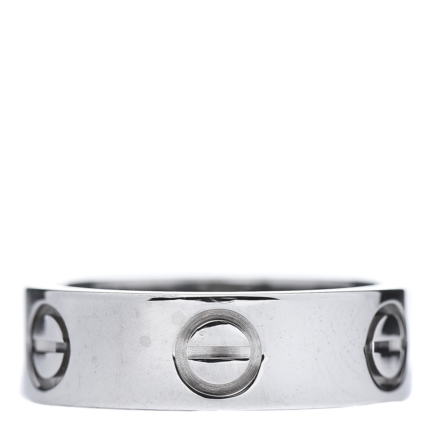 Cartier 18K White Gold 5.5mm LOVE Ring 49 4.75 1 of 5