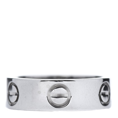 Cartier 18K White Gold 5.5mm LOVE Ring 49 4.75 1 of 5