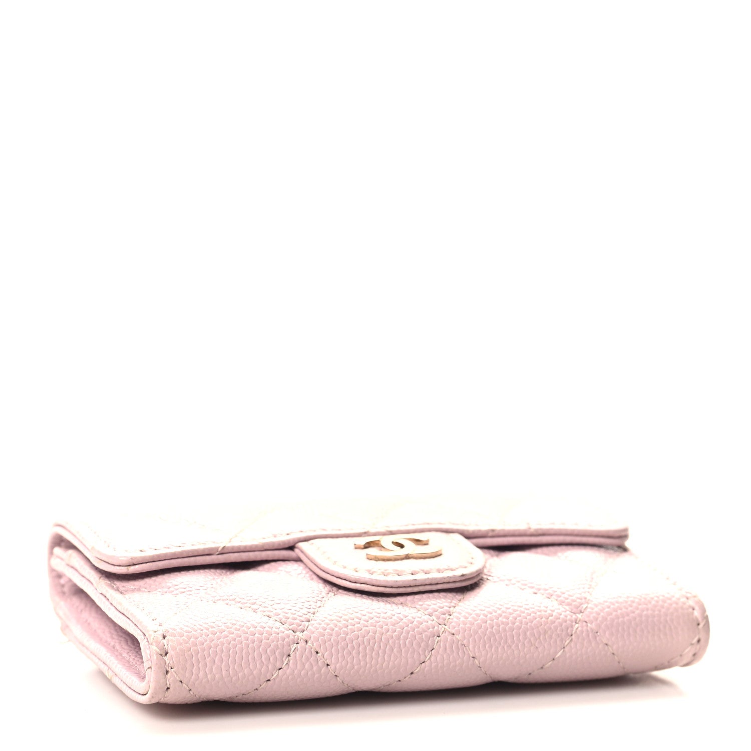Chanel Caviar Quilted Flap Card Holder Wallet Light Pink 4 of 9