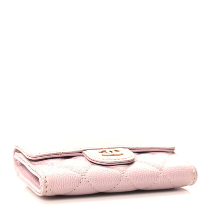 Chanel Caviar Quilted Flap Card Holder Wallet Light Pink 4 of 9