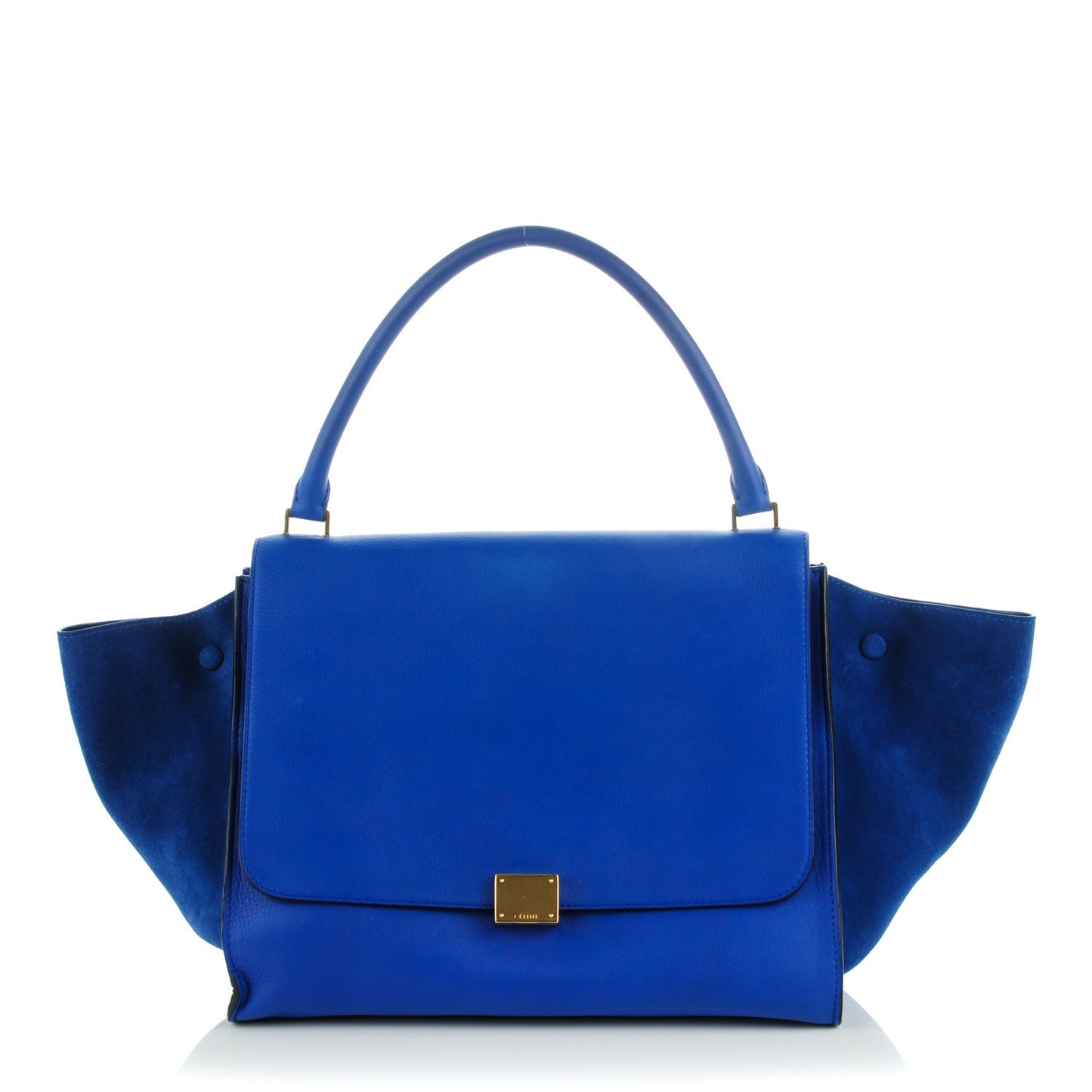Smooth Calfskin Suede Large Trapeze Royal Blue