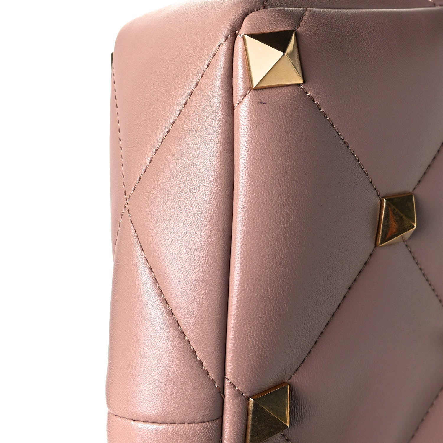 Valentino Garavani Nappa Large Roman Stud Shoulder Bag Rose Cannelle 14 of 14